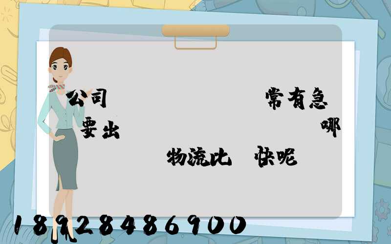 公司經(jīng)常有急貨要出，請(qǐng)問哪個(gè)物流比較快呢？